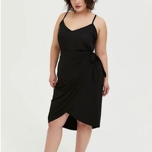 Torrid Crossover Side Tie Skirt Black Size 0X Or US 12